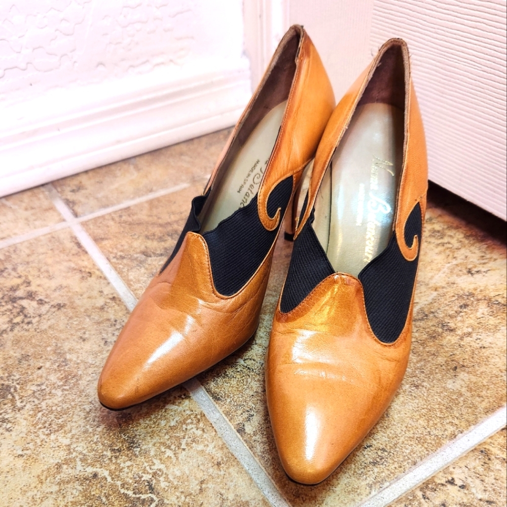 Norma Betancourt Vintage Brown leather heels Made in Spain size 6.5